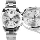 relogio feminino premium casual prova dagua aço inox prata casual original presente resistente social