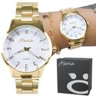 Relógio Feminino Pulseira Ajustável Banhado a Ouro Quartzo Premium