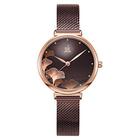 Relógio feminino SHENGKE de quartzo analógico de luxo, pulseira de malha de aço inoxidável, moda casual, relógio Relogio