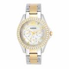 Relógio Fossil Riley ES3204 feminino em aço inoxidável 38 mm