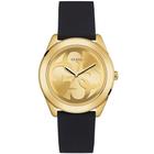 Relógio GUESS feminino dourado pulseira silicone W0911L3