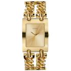 Relógio GUESS feminino dourado retangular bracelete W1117L2