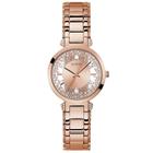 Relógio GUESS feminino rosê fundo transparente GW0470L3