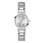 Relógio GUESS Ladies 33 mm, estojo prateado, mostrador prateado