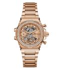 Relógio GUESS Ladies, caixa de 36 mm em tom de ouro rosa com pulseira de ouro rosa