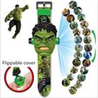 Relógio Infantil Esportivo Digital com Tampa Projetor do Hulk