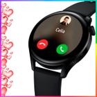 Relógio Inteligente para Casais Apaixonados Smartwatch Redondo Preto W Pro