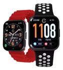 Relógio Inteligente Smartwatch Champion Troca Pulseiras Preto Vermelho Original Ch50033D