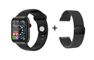 Relógio Inteligente Smartwatch Preto 2 Pulseiras compatível IOS, android e xiaomi