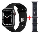 Relógio Inteligente Smartwatch S28 Pro Preto Esportes E Bem Estar No Seu Pulso Envio Já Pulseira Extra