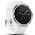 Relógio inteligente Vívoactive 3 Garmin Branco 010-01769-20 GPS com Medição de Frequência Cardíaca