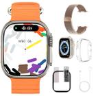 Relogio Inteligente W69 Ultra Max Smart Watch Serie 10 49mm 2 Gb Amoled Troca Foto Faz Ligaçao Kit