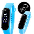 Relógio Kids Bracelete Aprova D'água Resistente Digital Led Astronauta Pulseira Silicone Touch - Orizom