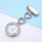 Relógio Lapela Bolso Enfermagem Luxo Quartzo Pedras Strass - Memory Watch