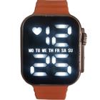 Relogio Led Digital Unissex Laranja Moda TikTok Exclusivo - Relogs