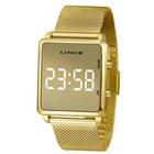 Relogio Lince Feminino Digital Led Mdg4619L Bxkx Dourado