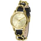 Relógio Lince Feminino Dourado 38mm Resistente à Água