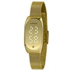 Relogio Lince Feminino Dourado Led Touch Digital Ldg4706L