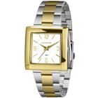 Relogio Lince Feminino quadrado prata dourado misto prova dagua LQT4767L34 B2Sk