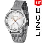Relógio LINCE Kit feminino prata LRM4666L KY15S1SX