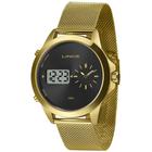 Relogio Lince Masculino ANADIGI dourado preto MAG4722L P1KX