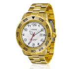 Relógio Lince Masculino Dourado Mrg4335L Clássico Folheado