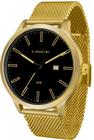 Relógio LINCE masculino preto dourado MRG4494L P1KX