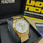Relógio MAGNUM masculino dourado Aço Inoxidável MA33086H