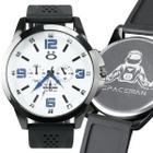 Relogio Masculino Analogico Orizom Aço Inox Preto e Branco Pulseira Ajustavel Presente Casual Social Original