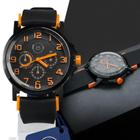 Relógio Masculino analogico preto silicone moda original - Orizom