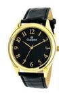 Relógio Masculino Champion Dourado Pulseira Couro Ch22788p