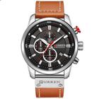 Relógio Masculino Curren Watch Diver Silver Black 8291