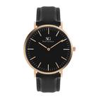 Relógio Masculino De Couro Saint Germain Murray Black Rosé Gold 40mm