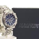 Relógio Magnum Masculino Cronógrafo Ma32121a Aço Original Cor Da Correia  Prateado Cor Do Bisel Prateado Cor