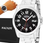 Relógio Magnum Masculino Multifunção Ma31579y Prata/preto