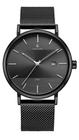 Relógio Masculino Minimalista Moderno Preto Fosco Aço Inox Vanglore 3288a 40mm Social Esporte Fino Coleção Selecty