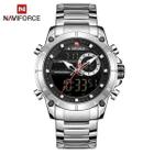 Relógio Masculino Naviforce 9163 Prata Digital 43,5mm