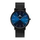 Relógio Masculino Preto Fundo Azul Saint Germain Houston Full Blue 40mm