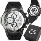 Relogio Masculino Preto Silicone Aço Inox Caixa Premium prata ajustavel autentico silicone original ponteiro robusto