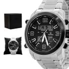 Relogio Masculino Technos Digitech Analogico Aço Inoxidavel Prata Ts Digiana Casual Original Resistente a Agua 1 Ano de Garantia Y0908AAB1P