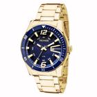 Relógio Masculino Technos Executivo Moderno Confortável Original Pulseira de Aço Inoxidável Dourado 2115LAJS/4A