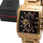 Relógio Masculino Technos Ts Carbon Dourado Cronógrafo Original Prova D'água Garantia 1 ano