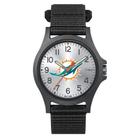 Relógio masculino Timex NFL Pride 40 mm - Miami Dolphins com pulseira preta FastWrap