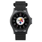 Relógio masculino Timex NFL Pride 40 mm - Pittsburgh Steelers com pulseira preta FastWrap