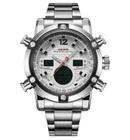 Relógio Masculino Weide Anadigi WH-5205 Prata Com Branco