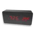 Relógio Mesa Digital Madeira Elétrico Usb Alarme Tempo Data - Wooden Cloock