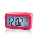 Relógio Mesa Led Digital Calendário Termômetro Alarme Desp Rosa