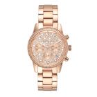 Relógio Michael Kors Ritz feminino em ouro rosa em aço inoxidável