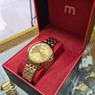 Relógio modaine feminino dourado - 32354lpmvde1 - l/34 - lançamento - MONDAINE