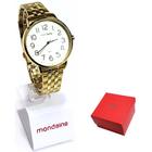 Relógio Mondaine Feminino Analógico Dourado Kit 32599LPMKDE1K1